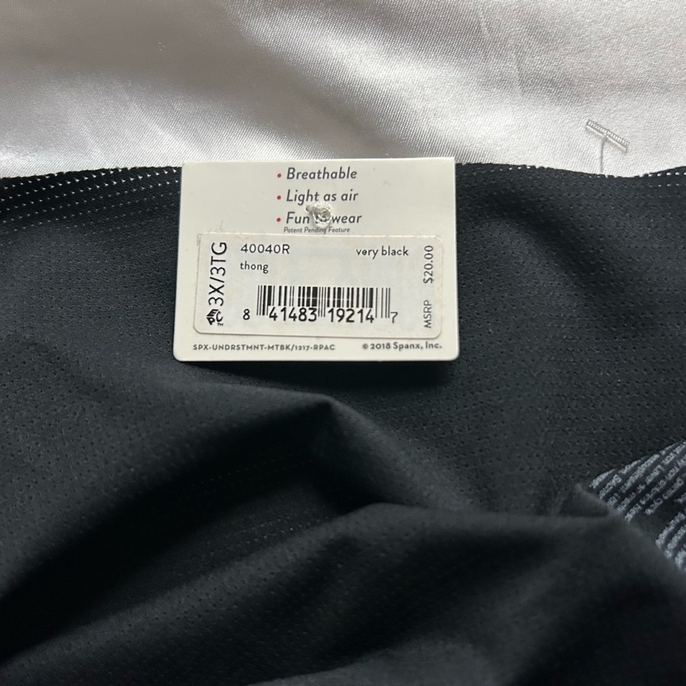 SPANX UNDER Statements Very Black Thong 3XL /3TG NWT - Picture 3 of 6